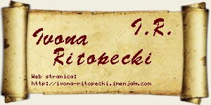 Ivona Ritopečki vizit kartica
